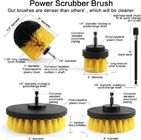 19pcs Drill Brush Set With Scouring Pad And Sponge For Car Wash And Floor Cleaning