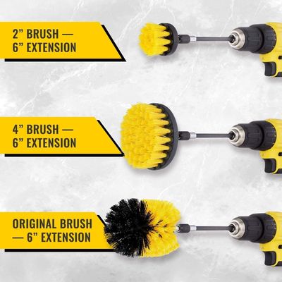 4 Pack Multi-Purpose Power Drill Brush Attachments  Power Scrubber Cleaning Brush Cleaning Brush