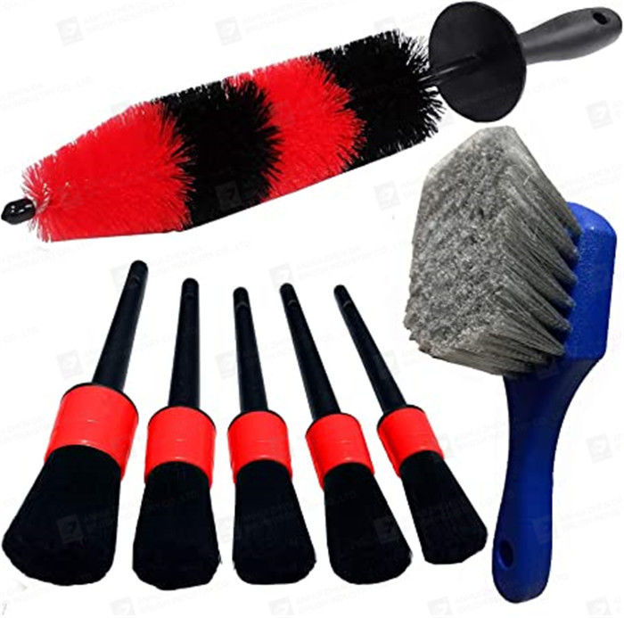 7pcs 610g Car Cleaning Brush Set For Auto Car Wheel Seat Tires Dirty Romoves
